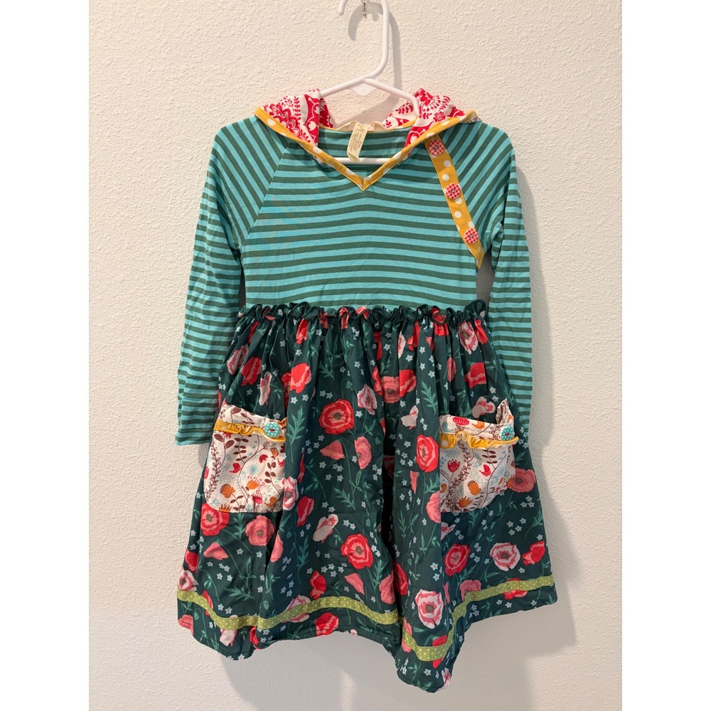 Matilda Jane Girls Keepsake Chrissy Hooded Dress Size 4